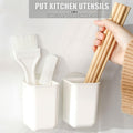 ORIJOYNA 2 Pack Wall Mounted Self-Adhesive Toothbrush Holder White