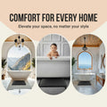 ITSOFT Plush Bathroom Rug 47x21 Charcoal Gray Non Slip Chenille Quick Dry