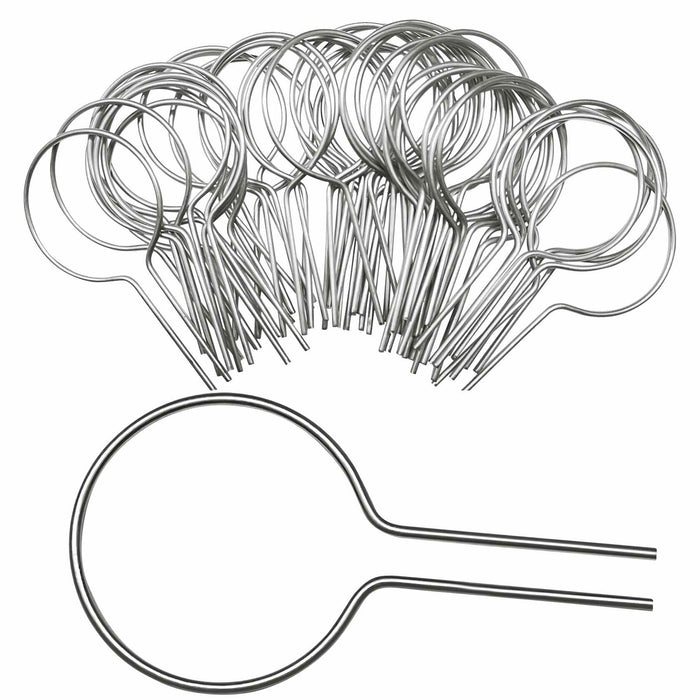 Evecad 250PCS 12Ga Preformed Fence Ties for 1-5/8 Post Silver