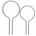 Evecad 250PCS 12Ga Preformed Fence Ties for 1-5/8 Post Silver