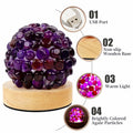 [Like New] Nizrsky Crystal Night Light Home Decor Lamp Purple Agate 0.86lb