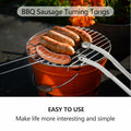 [Like New] QKFU BBQ Sa-Used Rotating Maybe, Flip Bacon Steak Meat Sausage Vegetables Tongs