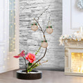 [Like New] Christmas Ball Ornaments 4pc Set Champagne Pinecone Rattan String