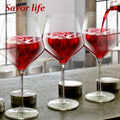 [Like New] Ennogyoson Wine Glasses Set of 4 Crystal Red & White Stemmed Glassware