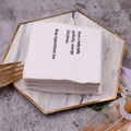 VOWFOO Funny Christmas Quotes Cocktail Napkins 4.5x4.5 2-ply 100pcs