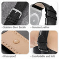 Narako Leather Apple Watch Band Compatible 41-49mm Series 9/SE Bicolor
