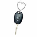Mandala Crafts 1.2" Silver Heart Metal Key Rings 25 Count