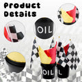 [Like New] HFYZZ Racing Table Centerpieces Set of 8 with Flags Buckets Stickers