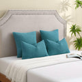 [Like New] FUTEI Teal Blue Decorative Throw Pillow Covers 16x16 Inch Pack of 2