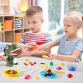 [Like New] Dinosaur Play Dough Set for Kids 3-8, Bulk Pack w/ Noodle Maker & Tools
