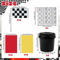 [Like New] HFYZZ Racing Table Centerpieces Set of 8 with Flags Buckets Stickers