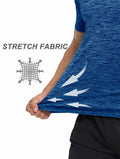 Mens Gym Dry Fast Workout T Shirt Medium Blue Size M