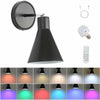 FILIMITIY Battery Operated Modern Dimmable LED RGB Wall Sconce Black