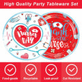 48pcs Nurse Graduation Party Supplies 24 Dessert Plates 24 Napkins