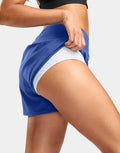 G Gradual Women's 3" Running Shorts Mesh Liner Phone Pockets Blue Size XS