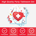 48pcs Nurse Graduation Party Supplies 24 Dessert Plates 24 Napkins