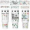 UV DTF Cup Wrap Transfer 6 Sheets Bible Verse Floral Waterproof 40oz Tumbler