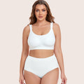 Gailife Nursing Bra Maternity Seamless Bralettes with Extenders White Size M