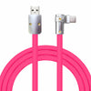 chubbycable FlexElbow Pro 90° 240W USB-A to USB-C Cable Rose Red 0.32FT