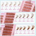 Losha Lash Clusters Wispy Brown D Curl 9-16mm 300pcs