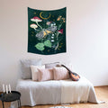 Umootek Night Jungle Tapestry Wall Hanging Darkgreen 37x29 in