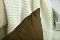 TangDepot Cotton Solid Throw Pillow Cover Coffee 18x18 1 Count