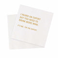 [Like New] VOWFOO Funny Quotes Cocktail Napkins 4.5x4.5 2-ply 100pcs Gossip