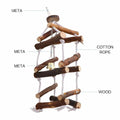 balacoo Wooden Bird Swing Perch Stand for Parakeets Conures Lovebirds