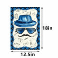 Linen Blue Fathers Day Garden Flag Double Sided 12.5x18 Inch