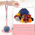 Portable Wrist Yarn Holder Leather Strap Yarn Spinner Organizer Pink
