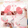 Portable Wrist Yarn Holder Leather Strap Yarn Spinner Organizer Pink