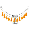 Tassels Garland Wood Bead Boho Decor Macrame Banner Yellow Nursery Baby Shower