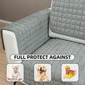 TAOMOCASTL Corduroy Sectional Sofa Cover Non Slip Washable Gray 28x70 1pc