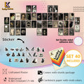Lucky Numen Goth Posters Wall Art Vintage Aesthetic Black 40PCS