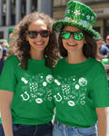 JMHACHY Women's St. Patrick's Shamrock T-Shirt Green Size S