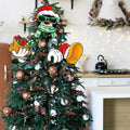 Bolisom Christmas Fence Peeker Garden Yard Sign Outdoor Xmas Decor