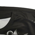Faiwvhe Men's Creative Shark Graphic T-Shirt Black Summer Short Sleeves Size L