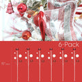 Sea Team Christmas Tree Branches Ornaments Twigs 15-Inch Champagne White 6-Pack