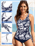 Kate Kasin Tankini Two Piece Tummy Control Padded Black Size M