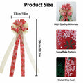 Filltown Christmas Tree Topper Bow 53x13 Inch Red & Gold Xmas Ornament
