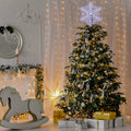 [Like_new] VIHOSE 12" Lighted Snowflake Christmas Tree Topper Metal Battery Operated