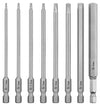 WEALD TRIBE 8pc 1/4" Hex Metric Screwdriver Bit Set S2 Steel Magnetic 4 Inch