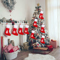 Zubebe 200 Pcs Red Felt Christmas Stockings Rustic Xmas Decor 15 Inch