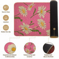Spring Kitchen Mats Set of 2 Floral Daisy Rugs Pink 17x29 & 17x47 Inch
