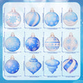 HOWAF 36pcs Wooden Snowflake Ball Ornaments Xmas Tree Decorations
