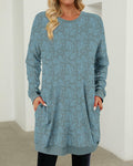 KISSMODA Women's Long Sleeve Tunic Top Casual with Pockets Size M