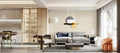 Dimoon Grasscloth Peel Stick Wallpaper 78.7x17.3in Blue Golden Linen Texture