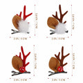Beaupretty Christmas Deer Antler Hair Clips 4 Pairs Holiday Barrettes