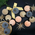 [Like New] 12PCS Velvet Christmas Ball Ornaments 3.15" Handmade Flocked Shatterproof Set
