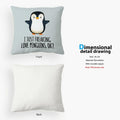 Voatok Penguin Love Decorative Throw Pillow Case 18x18 inch Yolk Yellow